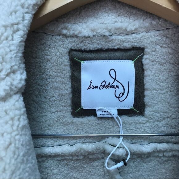 Sam Edelman Faux Leather & Faux Shearling Moto Jacket (S) - Picture 6 of 11